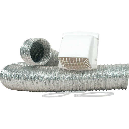 Dundas Jafine White Gas or Electric Dryer Vent Kit (4-Piece)