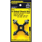 Eazypower 3/8 In. and 1/2 In. 4-Sided Chuck Key with 15/64 In., 1/4 In., 17/64 In. Pilots Image 1