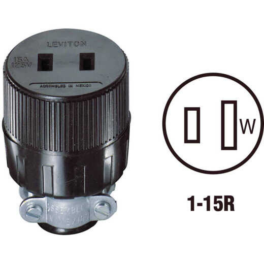 Do it 15A 125V 2-Wire 2-Pole Round Cord Connector