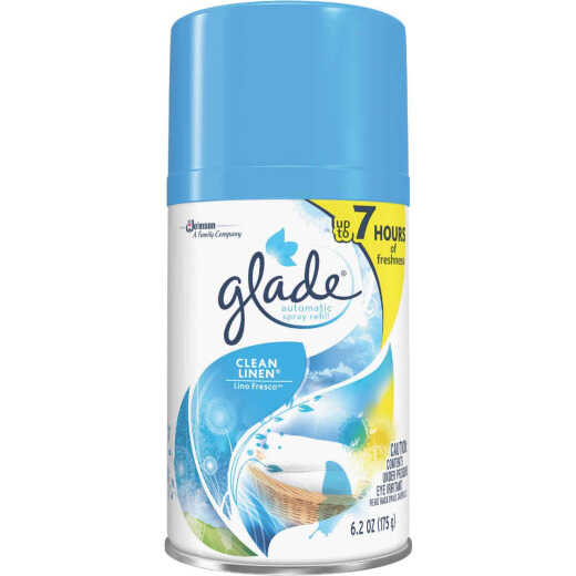 Glade 6 Oz. Clean Linen Spray Automatic Air Freshener Refill