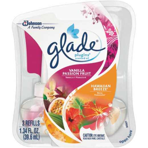 Glade PlugIns Passion Fruit/Hawaiian Breeze Scented Oil Air Freshener Refill (2-Count)