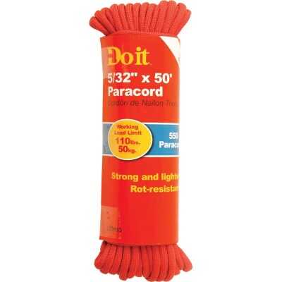 Do it Best 550 5/32 In. x 50 Ft. Red Nylon Paracord