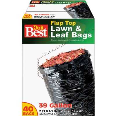 Do it Best 39 Gal. Black Flap Tie Lawn & Leaf Bag (40-Count)