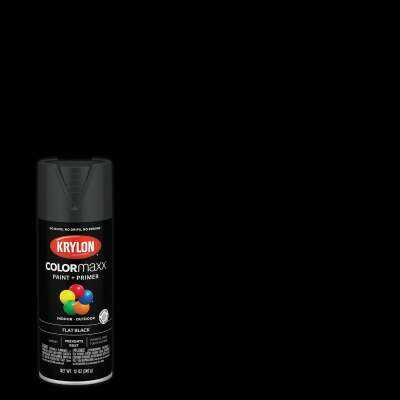 Krylon ColorMaxx 12 Oz. Flat Spray Paint, Black