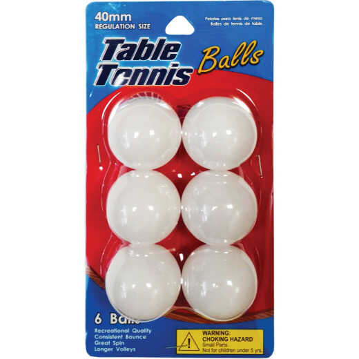 Jacent White Table Tennis Ball (6-Pack)